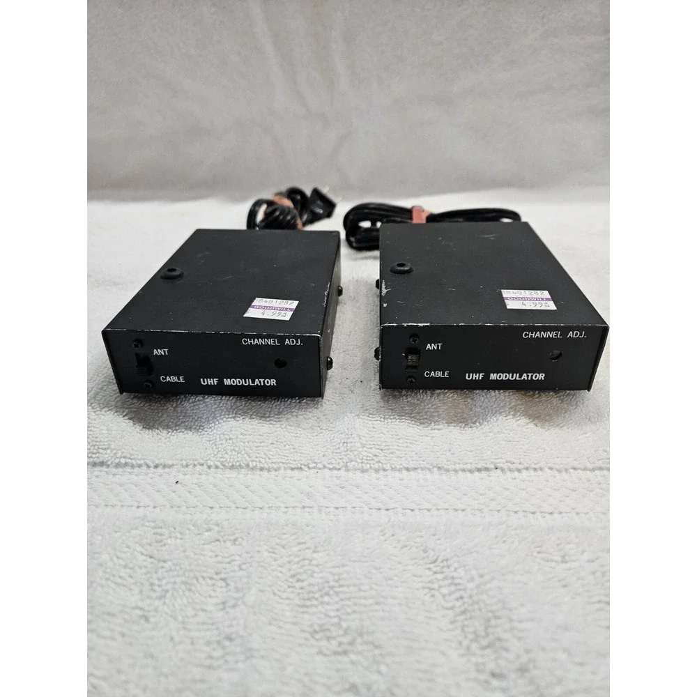 Two Vintage Tv UHF Modulator Antenna Cable Switch